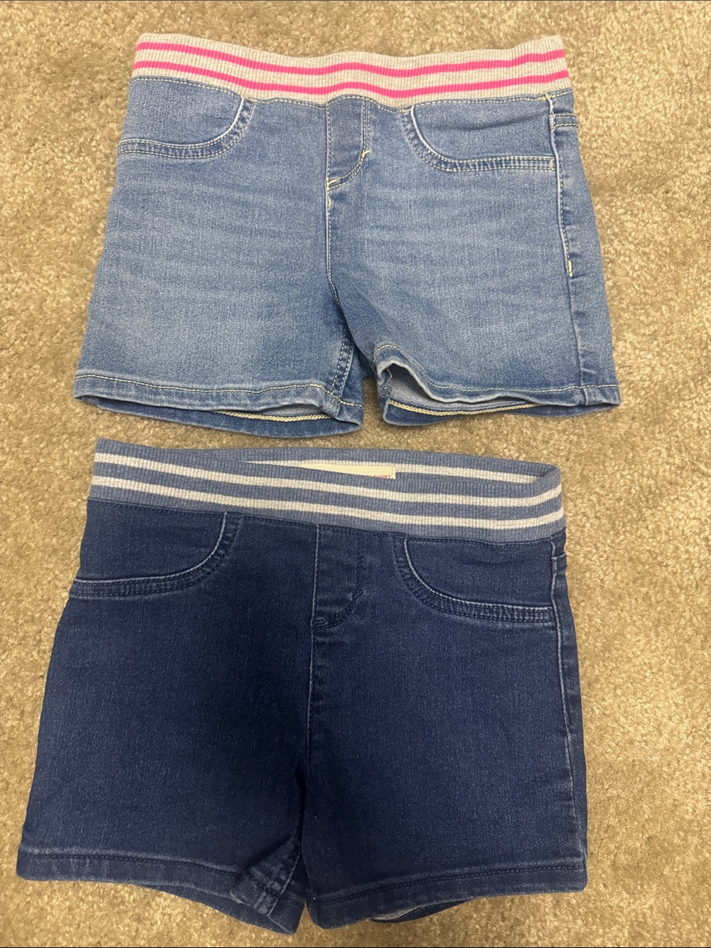 2/$18 OR $10 each pair. Girls denim short by Levi’s.